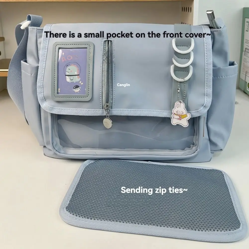 2024 Y2K Transparent Crossbody Bag Lightweight Japanese JK Ita Bag DIY Display Plate Teenage Girls Harajuku School Bags view 3