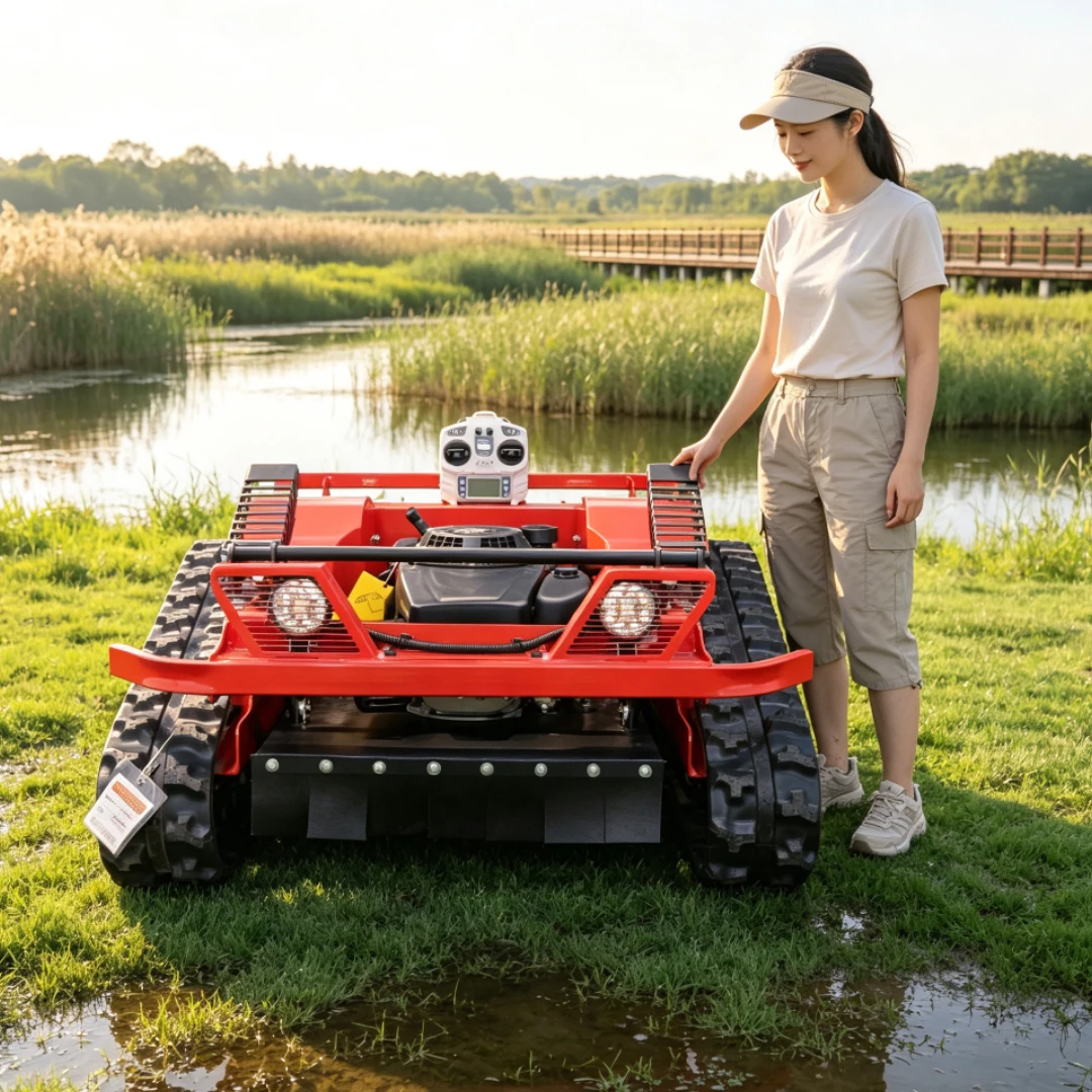 Customized Lawn Mower Track Type All Terrain Home Lawn Mower with a Cutting Width of 50cm, Specifically Designed for Park Lawns