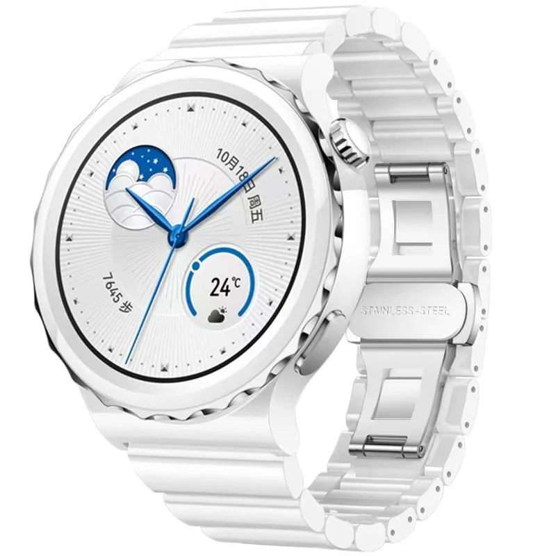22mm 20mm Ceramic Strap For Huawei Watch GT3 Pro 46mm/43mm Metal Bracelet Wristband For Samsung Watch 6/5/4 Amazfit GTR/Stratos