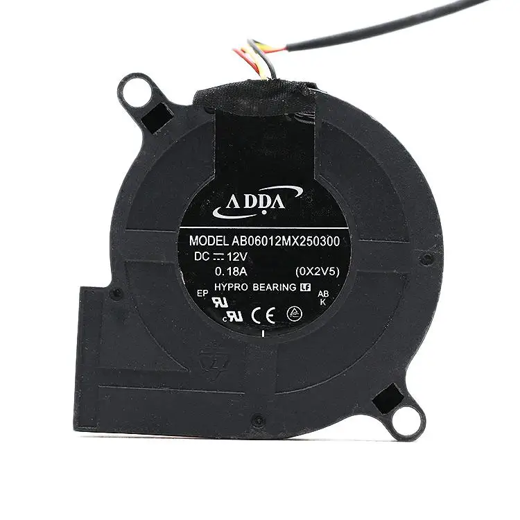Adda AB06012MX250300 12V 0.18A Based Acer 1210 Projector Cooling Fan