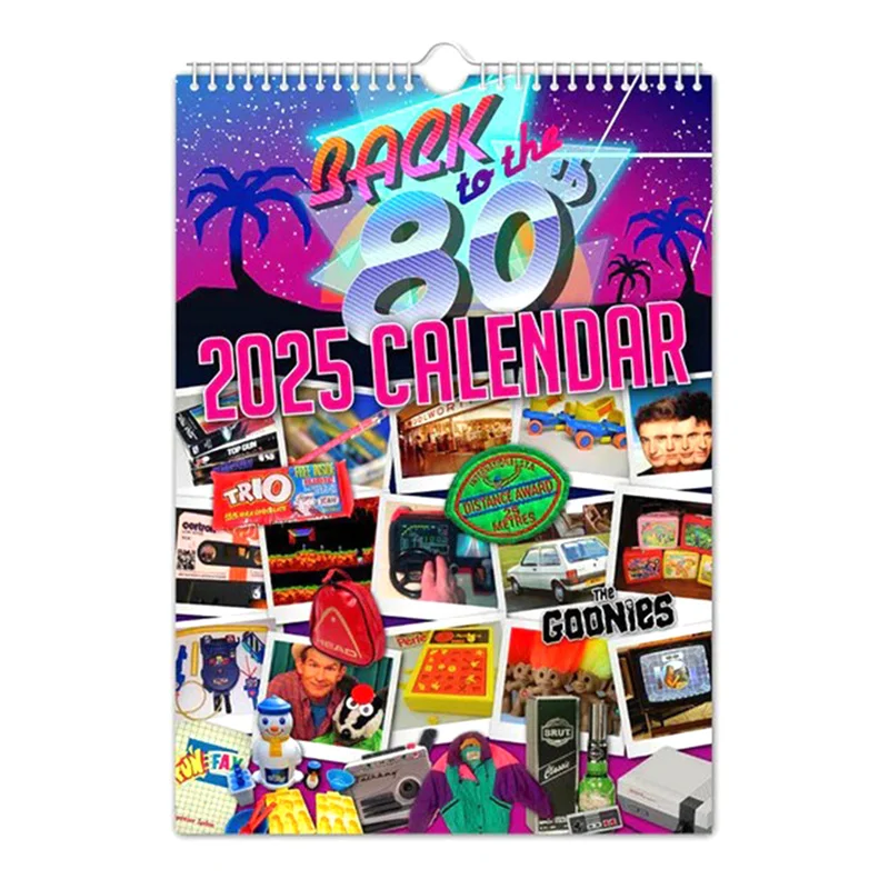 Back In The 80s 2025 New Calendar Mystery Gift For Family And Friends Wall Calendars