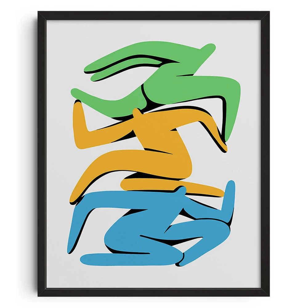 1 Stück rahmenlos, Leinwandgemälde, abstrakter Leinwanddruck, Mid-Century-Wandkunst, Vintage, klassisch, Retro, für Wohnzimmer, Schlafzimmer, Heimdekoration