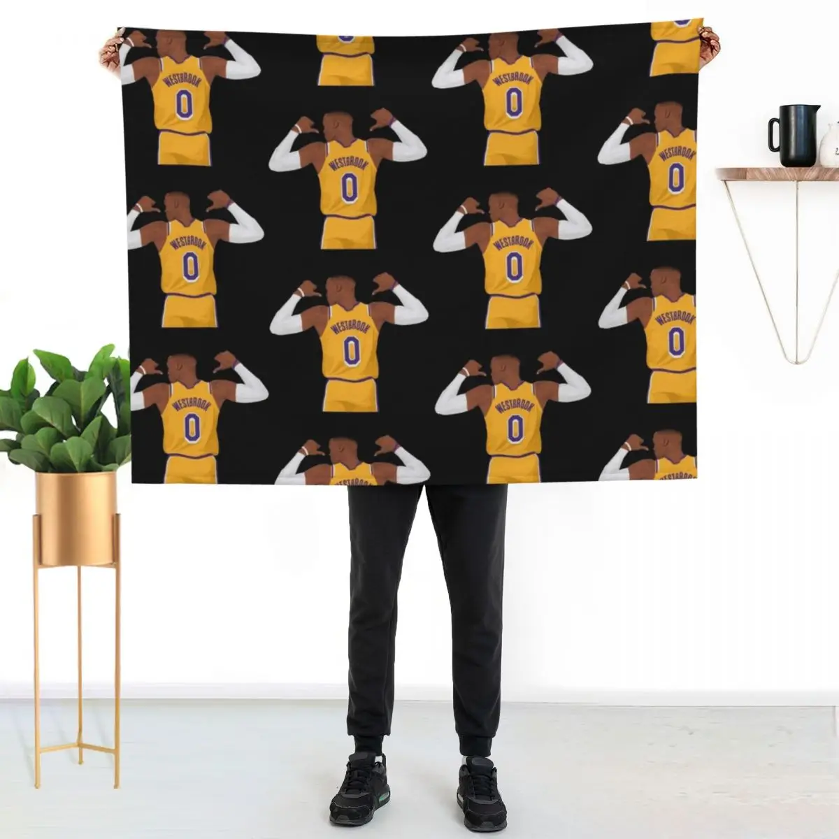 

Russell Westbrook 0 Throw Blanket Cozy Sofa Blanket for TV Watching Napping