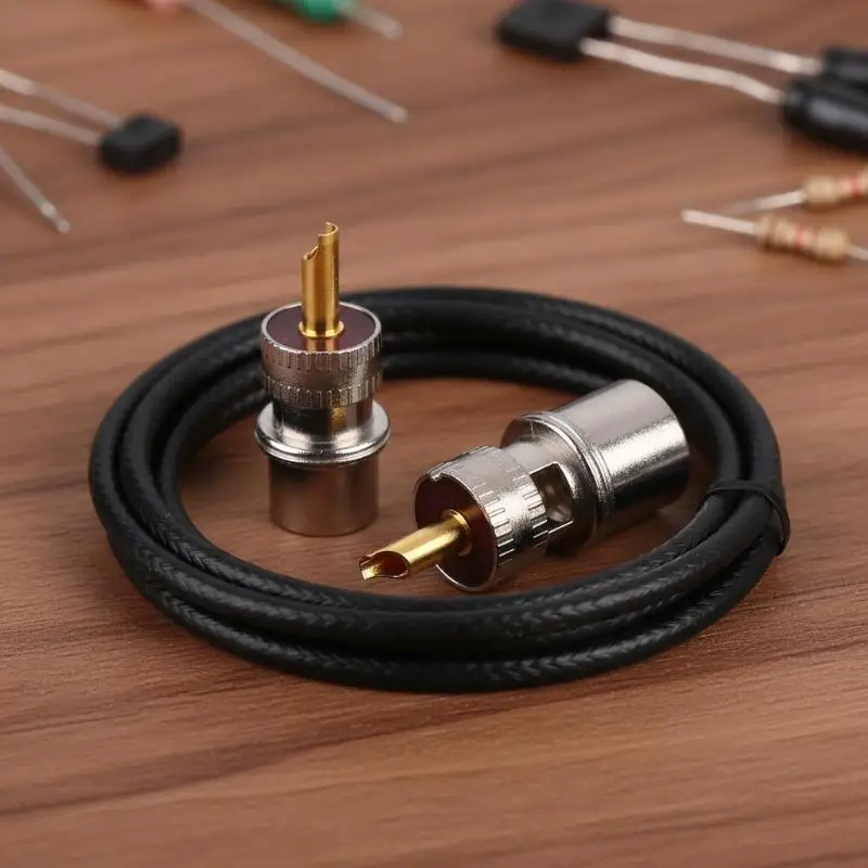 Sturdy PL259 Connector Plug with Reducer Ensures Reliable Connections with RG8X RG213 Cables