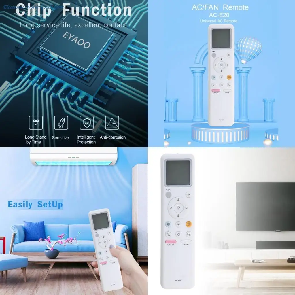 A3PD Modern Remote Controller AC-E20 for Almost All Brands of Air Conditioners