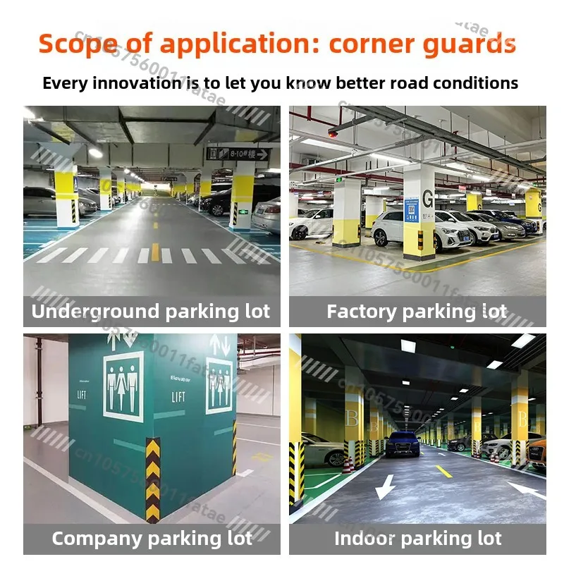 자체 접착 플라스틱 코너 보호 스트립 펀칭 없음 반사 코너 보호 차고 충돌 방지 헤밍