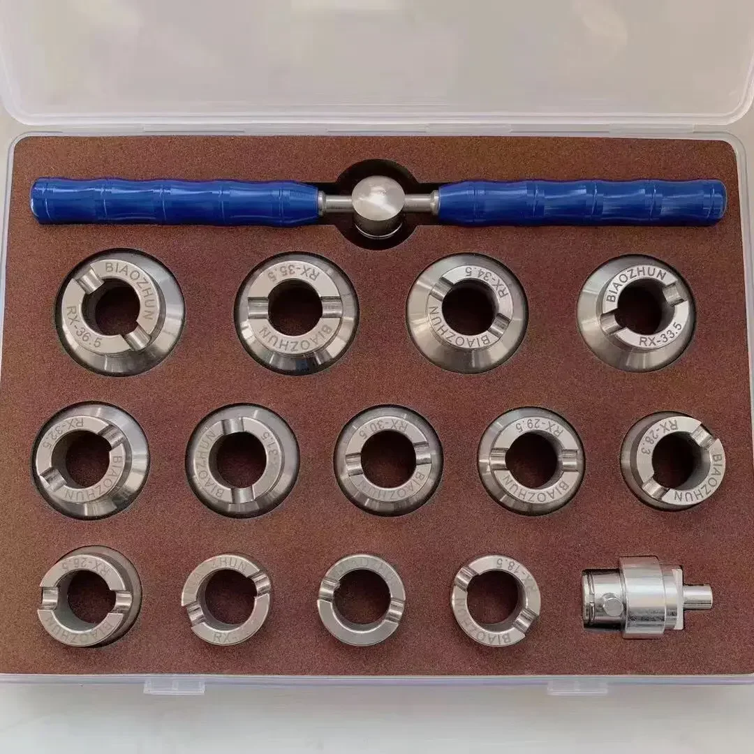 17 PCS Watch Case Back Opener Repair Kit Tool Precision Hand Held Handle Kit Tool with 13 dies HOT SALES