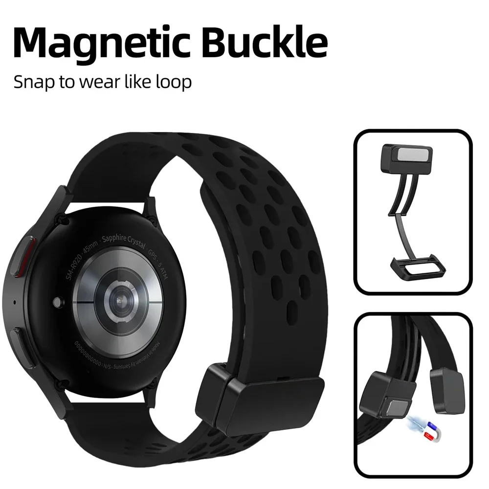 22 مللي متر شريط سيليكون مغناطيسي لساعة HAYLOU الشمسية الترا الذكية حزام رياضي لسوار HAYLOU Solar 5 RS5 S8 RT3/GST GST Lite