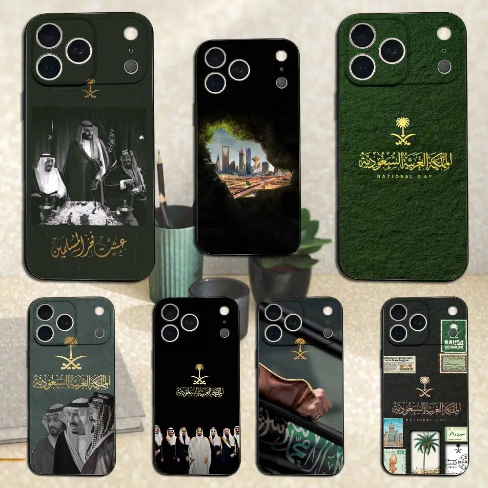 

Salman Saudi Arabia For iPhone 12,16,11,14,15,17,13,X,Mini,SE,Max,8,7,XR,XS,Plus,Pro,Soft Silicone Black Case