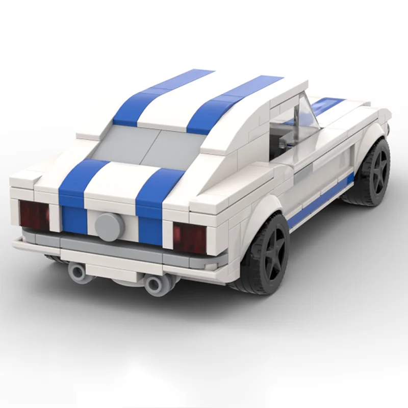 Snelheid Racewagen Model MOC Bouwstenen Mustang Hypercar Modulaire Technologie Kinderen Vakantie Geschenken Monteer Speelgoed Pak