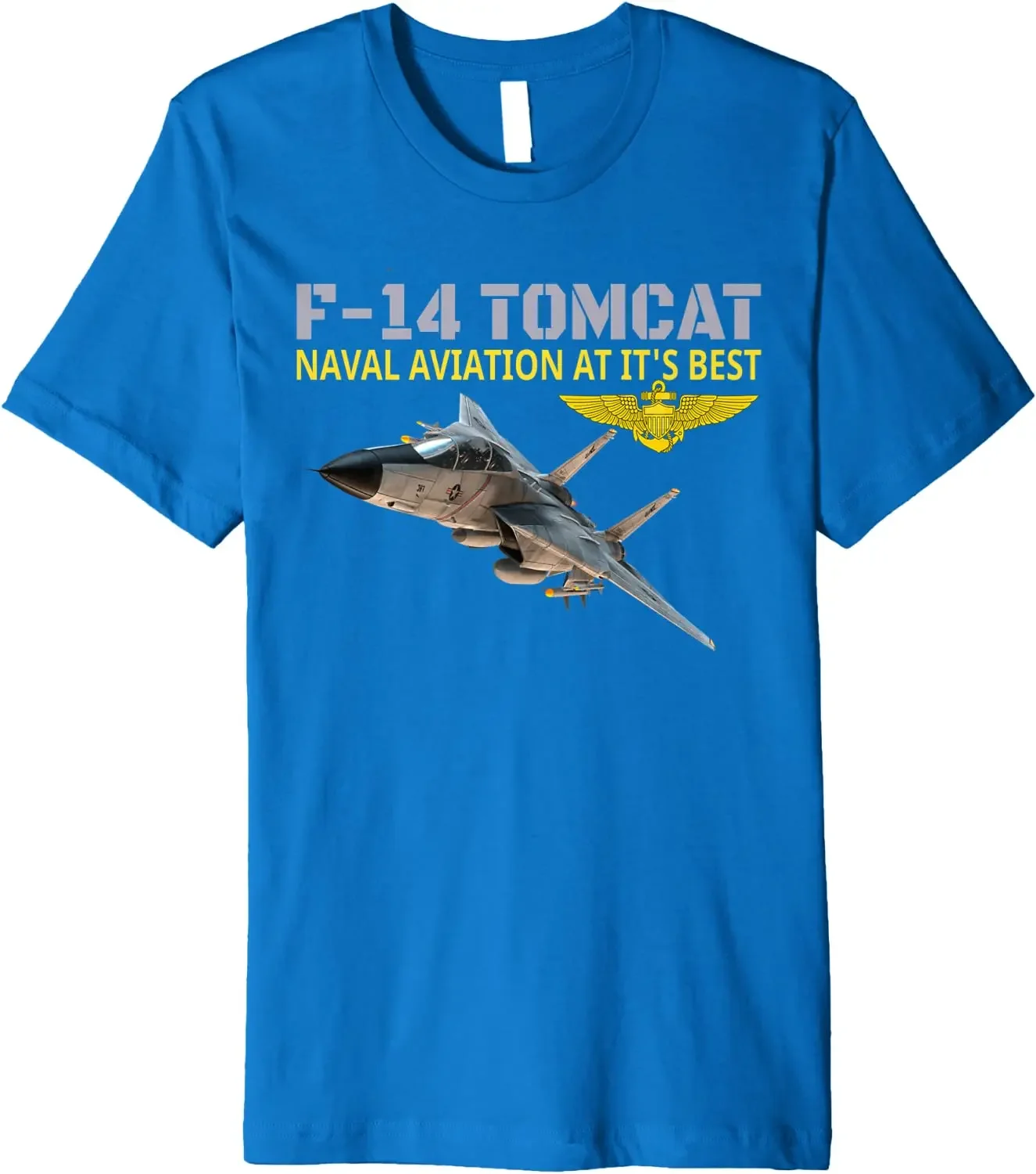 Naval F-14 Tomcat Fighter T Shirt. New 100% Cotton Short Sleeve O-Neck Casual T-shirts Loose Top Size S-3XL
