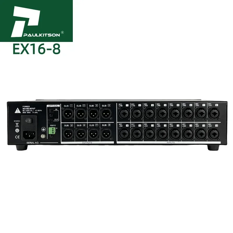 Paulkitson EX16-8 DJ Mixer Controller Interface Box 16/8 Digital Sound System Audio Equipment Metal Construction