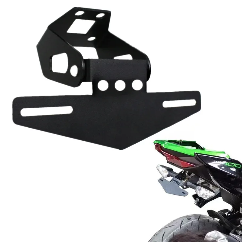 Versteckter Kennzeichenhalter für Ninja/Z 250/400 Ninja400 2018–2022, Motorrad-Tail Tidy Fender Eliminator, LED-Licht