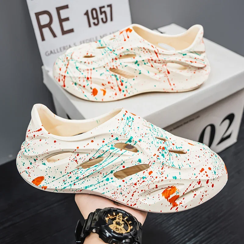 

Men's 2026 New Summer Outer Wear Cut Out All-Inclusive Sandals Fishing Outdoor Wading Rafting Sports Beach Shoes Fashion Sandals