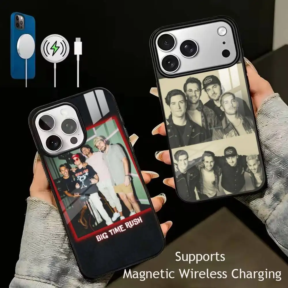 B-Big T-Time Rush Band  Phone Case For iPhone17,16,15,14,13,12,11 Plus,Pro Compatible with magnetic wireless charging