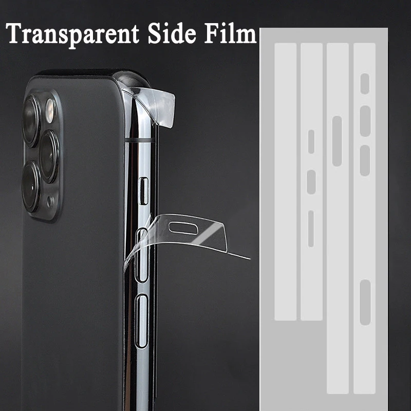 

Clear Frame Sticker Anti-scratch Phone Side Film for IPhone 14 Pro Max Plus Frame Protective Border Hydrogel Film for 14 Series