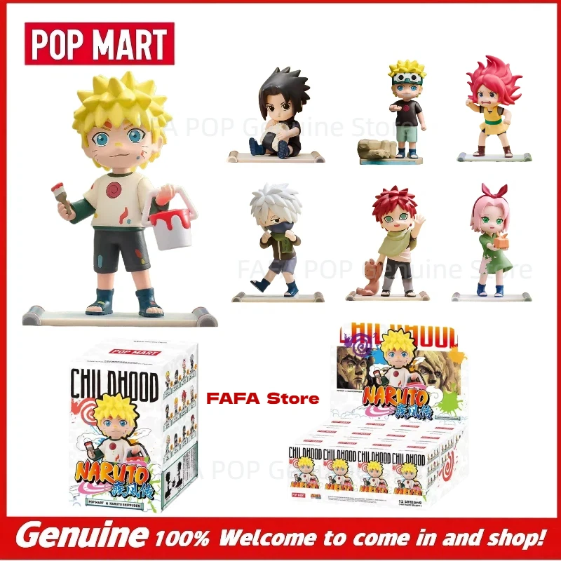 Neue heiße POP MART Naruto Shippuden Kindheits-Serie Mystery Box Anime-Figur Desktop-Ornament Überraschungs-Sammelfigur Geschenk