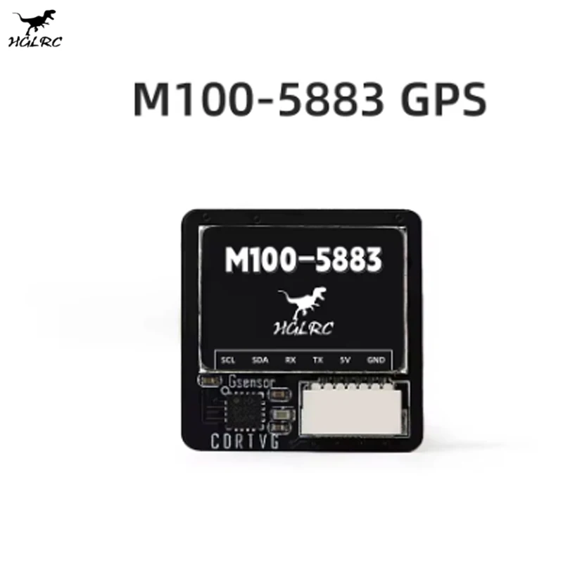 HGLRC M100-5883 M10 GPS Module with Compass Ceramic Antenna on-board LED Indicators 21x21mm for RC Airplane FPV Long Range