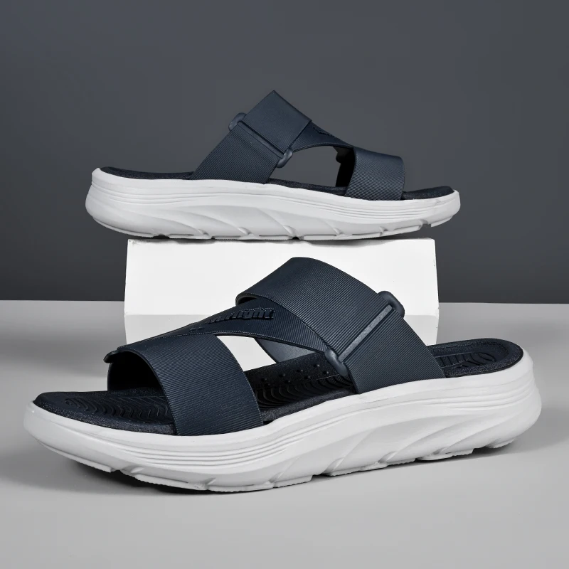 Summer Men's Sandals Outdoor Large Size Fashionable, Comfortable Thick Bottom Casual Shoes Lightweight Non slip Walking Slippers