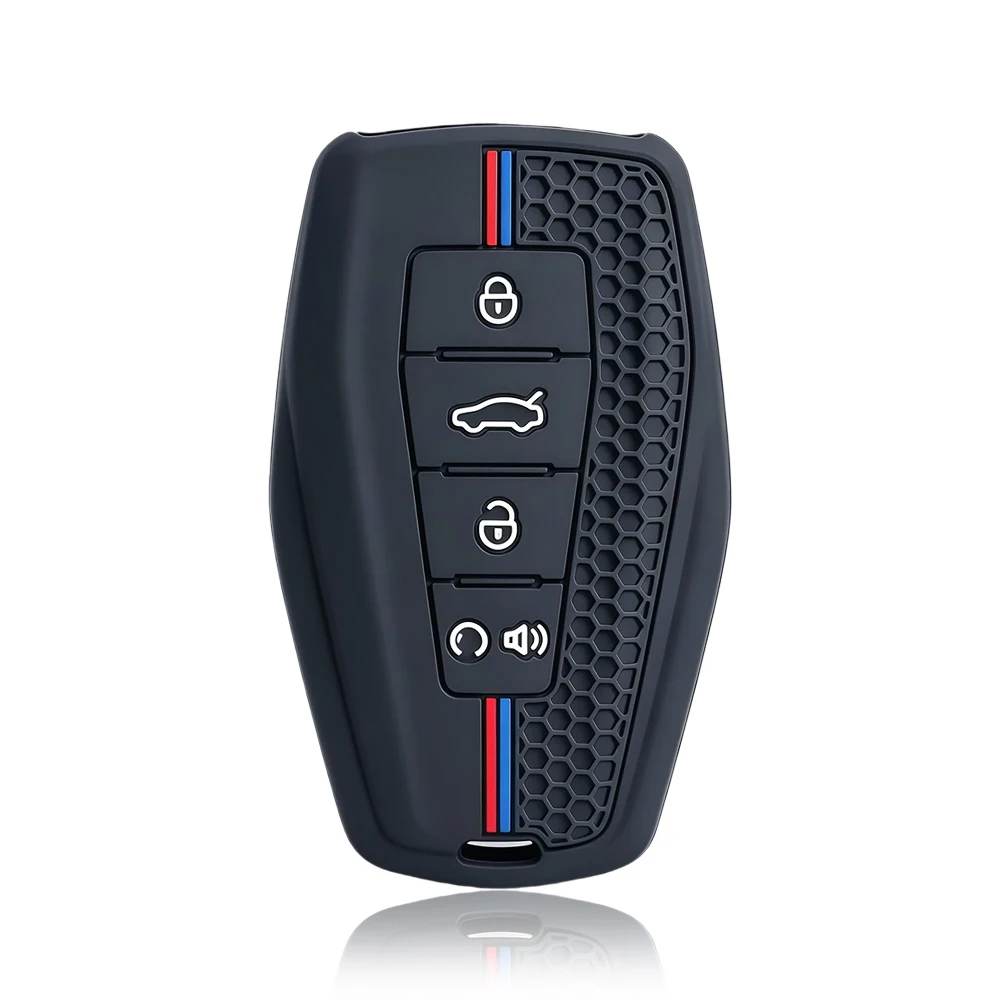Silicone Car Smart Key Cover For Geely Coolray X6 Geometry C Emgrand Global Kulrey Hawk GX7 Okavango Remote Auto Accessories