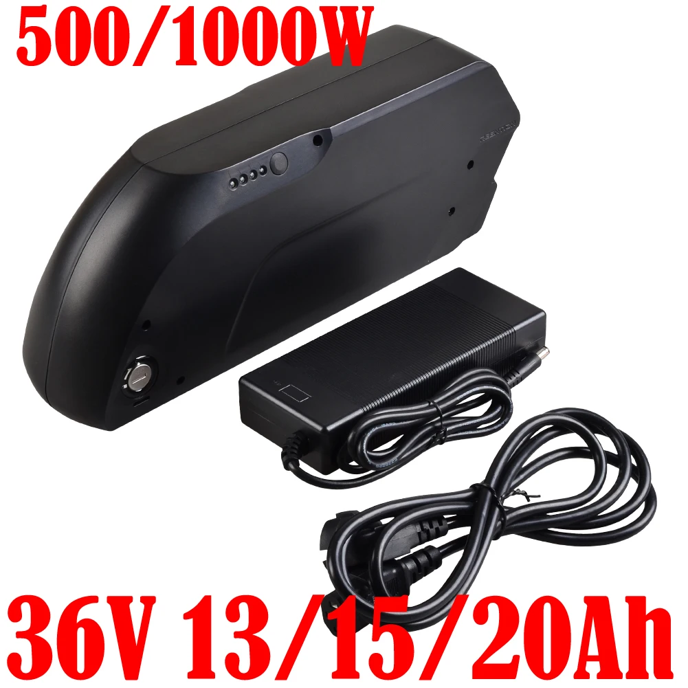 ebike battery 18650 cell 36V 20AH 18AH 15AH 13AH 10AH electric bike lithium ion battery For 500w 1000w electric bicycle scooter