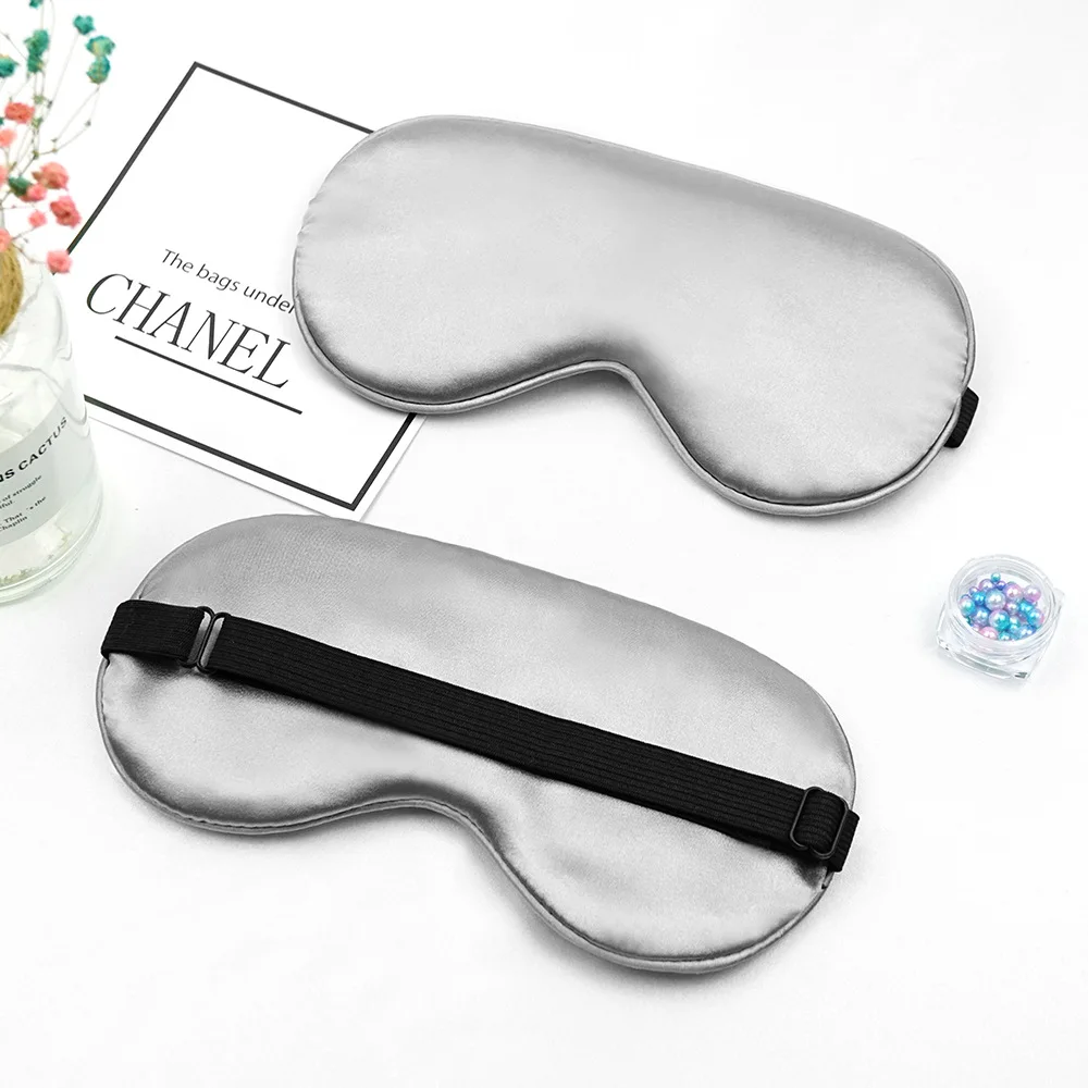 Neue Hot Trave Schlafmaske aus weicher Seide, Augenmasken, Abdeckungen für den Schlaf, 100 % Verdunkelung, Null-Augendruck, Augenbinde mit verstellbarem Riemen – Detail 9