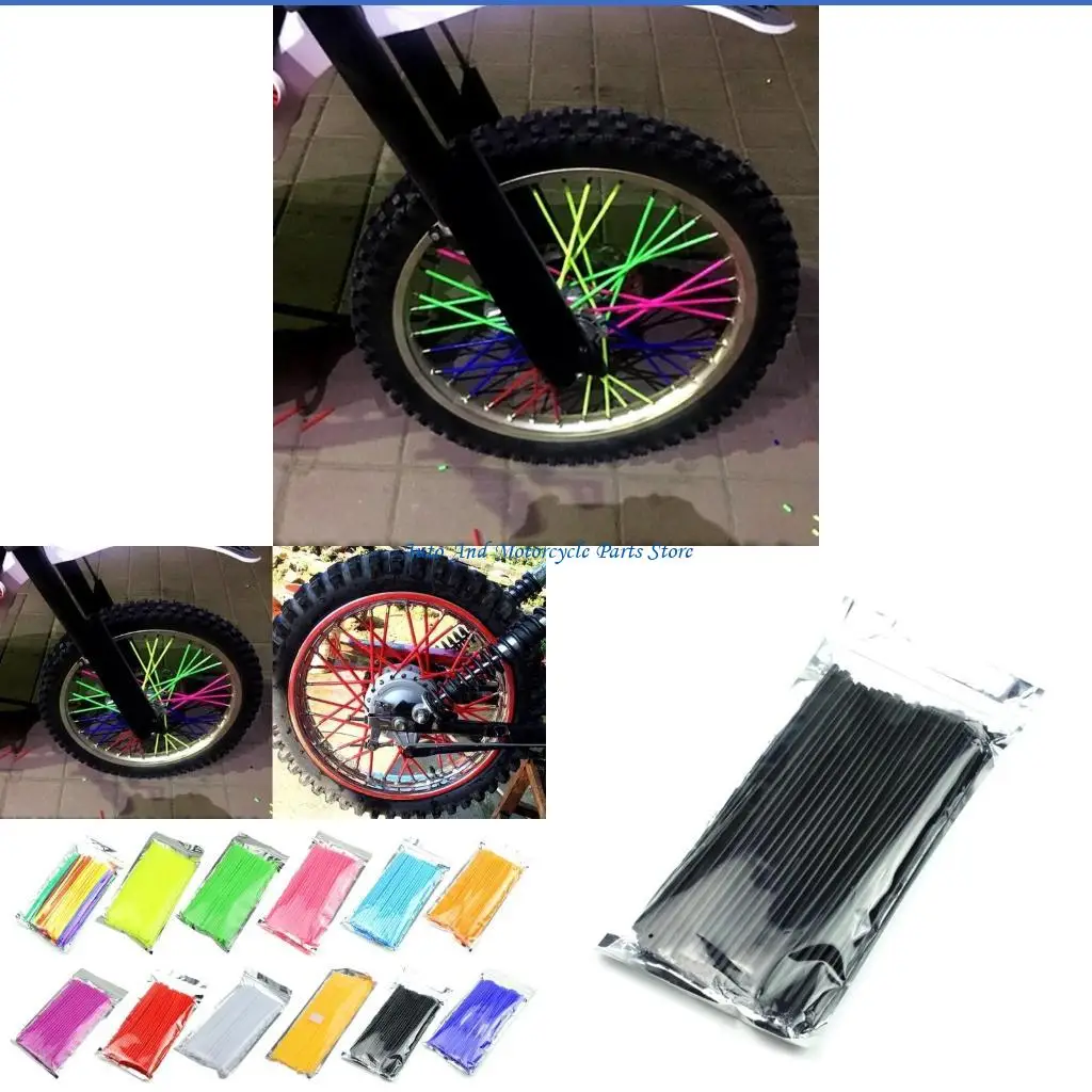 

P9FD Wheel Spoke Spoke Cover Wheel Spoke Wrap For Motorcycle Dirt Bikes
