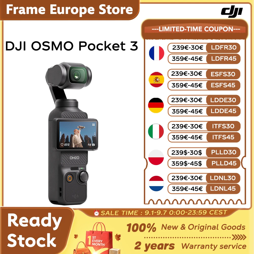 DJI Osmo Pocket 3, Potente Sensor de 1 Pulgada, 4K/120fps, Pantalla Táctil Giratoria de 2 Pulgadas, DJI Osmo Pocket 3 2