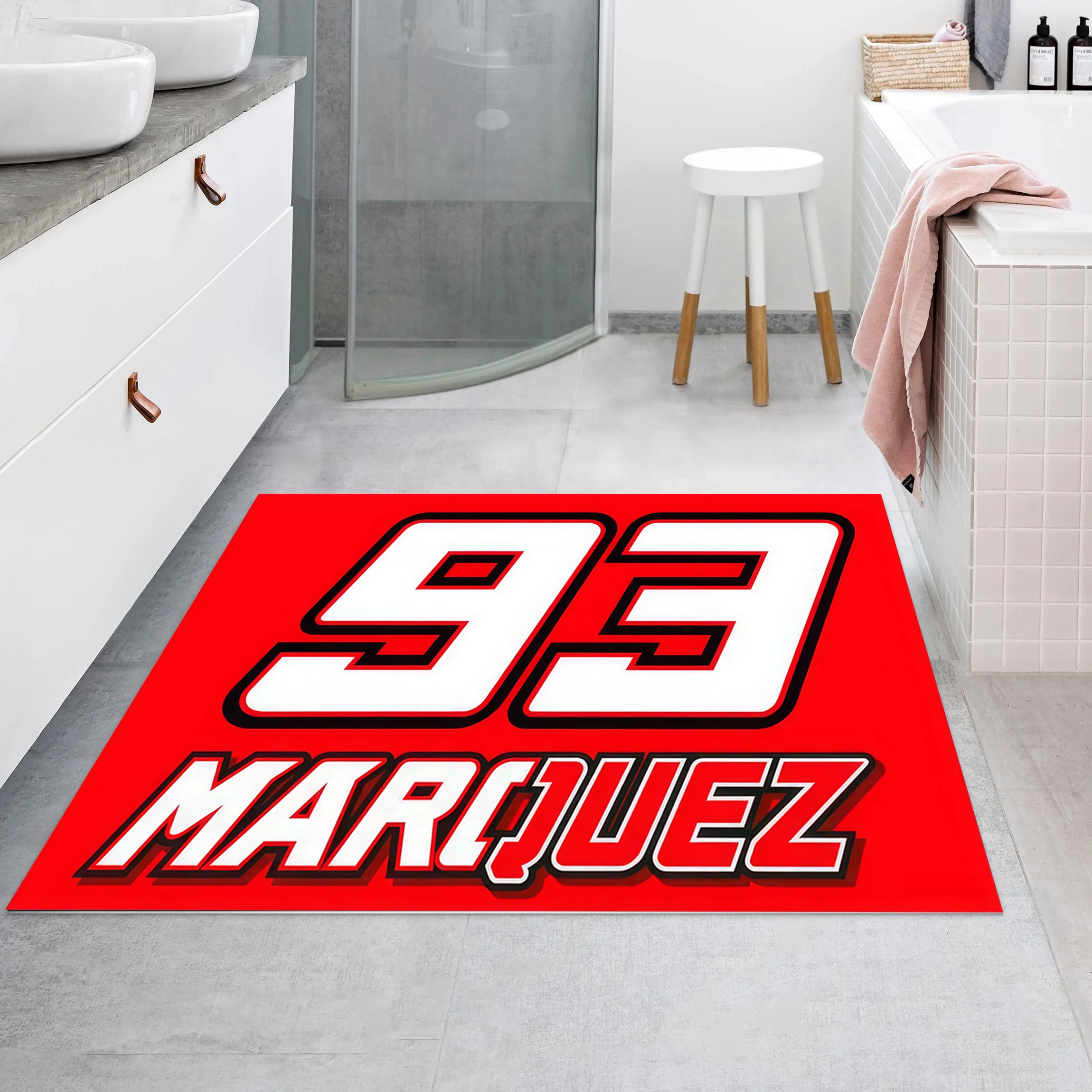 Hallwy Cartpet Marc Marquez 93 Motorcycle Rugs Foot Carpets Entrance Doormat Kawaii Rug Floor Mats Non-slip Home Kitchen Decor