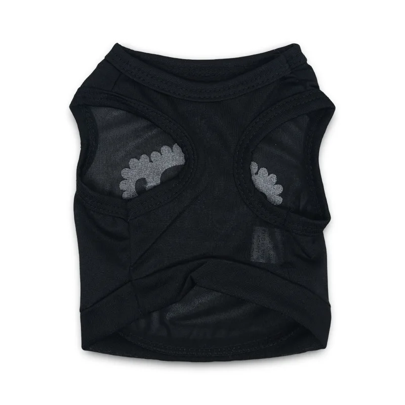 

Black Crown Pet Vest Summer Sleeveless Dog Clothes Yorkshire Letter Print Pullover Puppy Breathable Anti-shedding T-Shirt