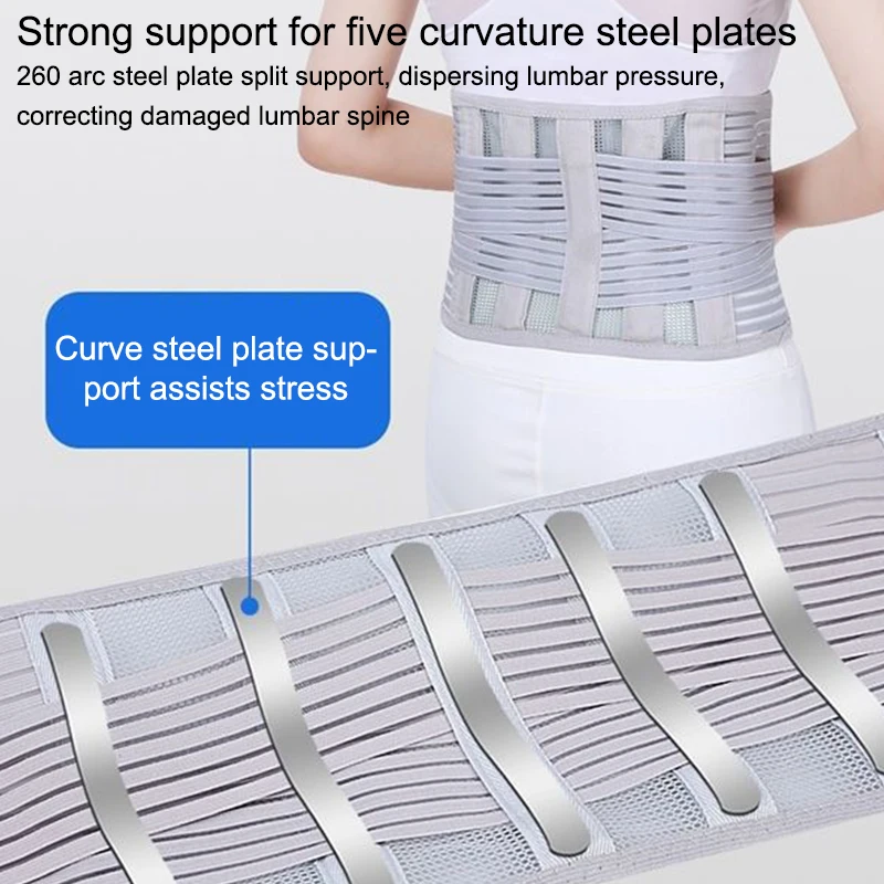 Lumbar Support Belt Spine Support Corset Ergonomic Back Support Belt Breathable Waist Brace Adjustable For Work