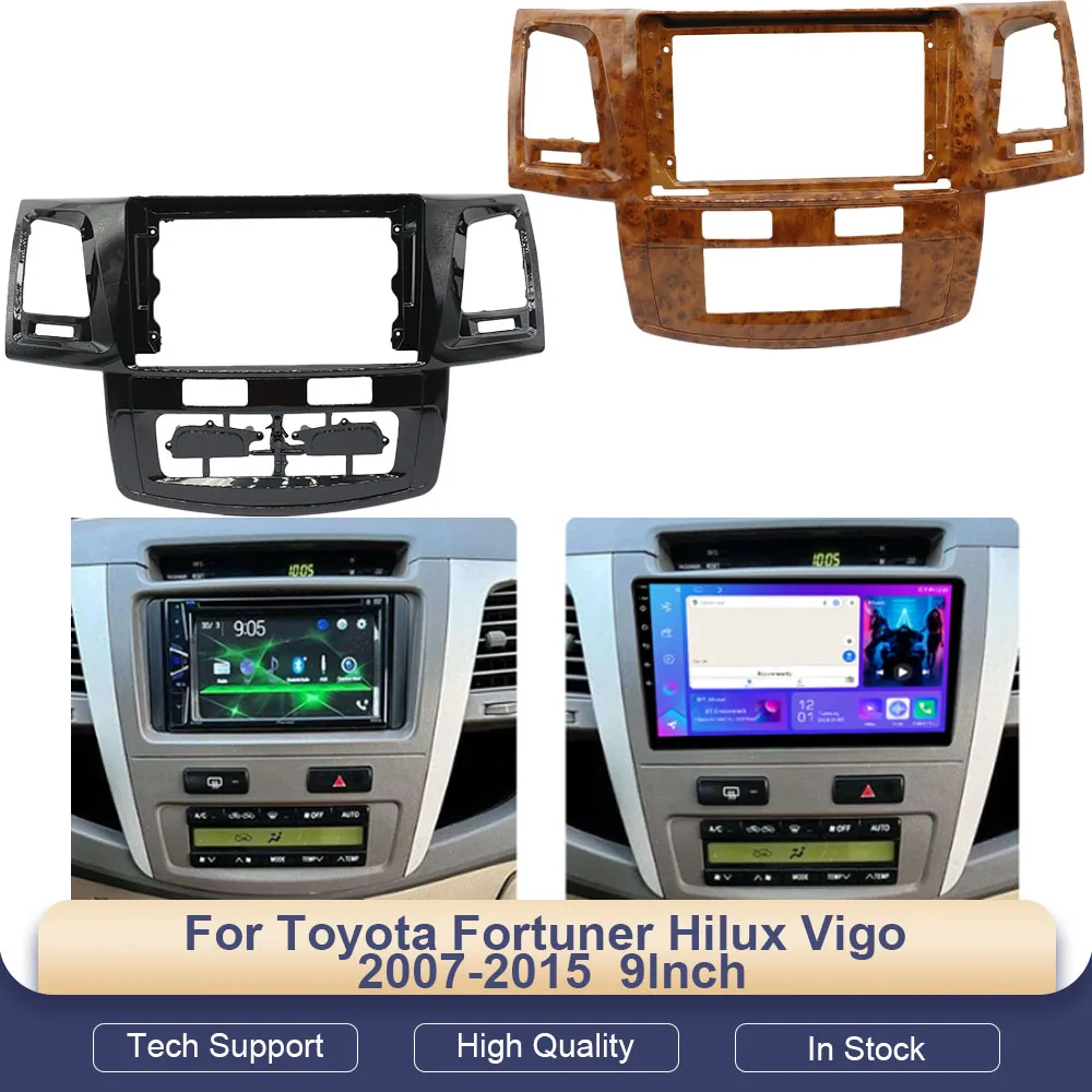 

For Toyota Fortuner Hilux Vigo 2007-2015 9 Inch Car Frame Fascia Adapter Android Radio Dash Fitting Panel Kit for Vehicle