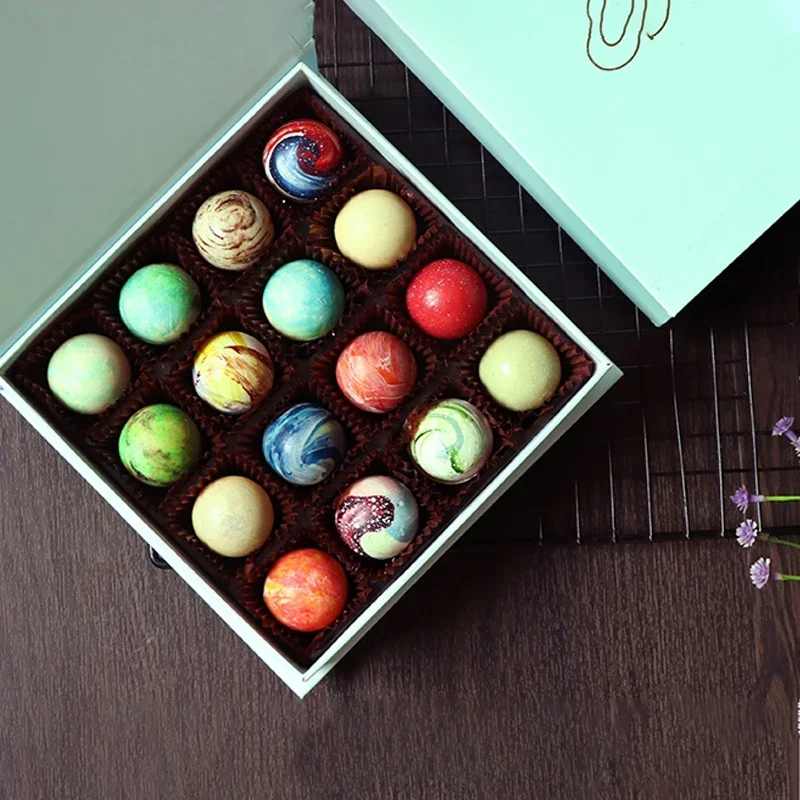 5Pcs/Lot Elegant Valentine Chocolate Paper Box Luxury Gift Packaging Design Wedding Candy Packaging Chocolate Case Gifts Packing