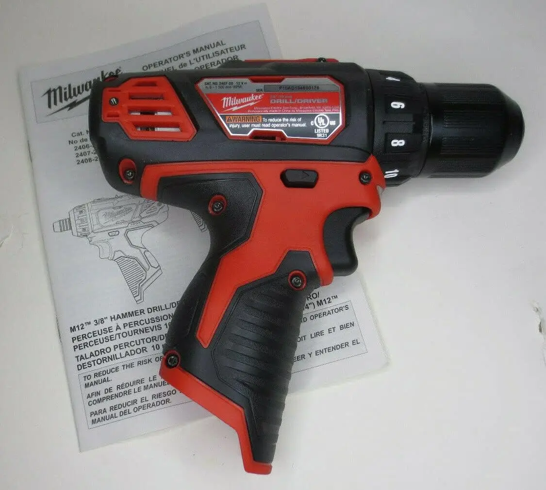 Milwaukee M12 12V 3/8-Inch Drill Driver (2407-20) (Bare Tool Only - Battery, Charger, and Accessories Not Included)