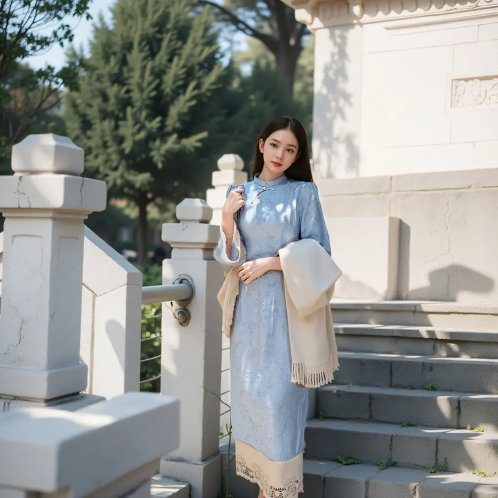 

Женское платье Cheongsam в стиле шинуазри очень большого размера, вместимость 150 кг, улучшенный стиль с жаккардовой пряжкой на весну/осень