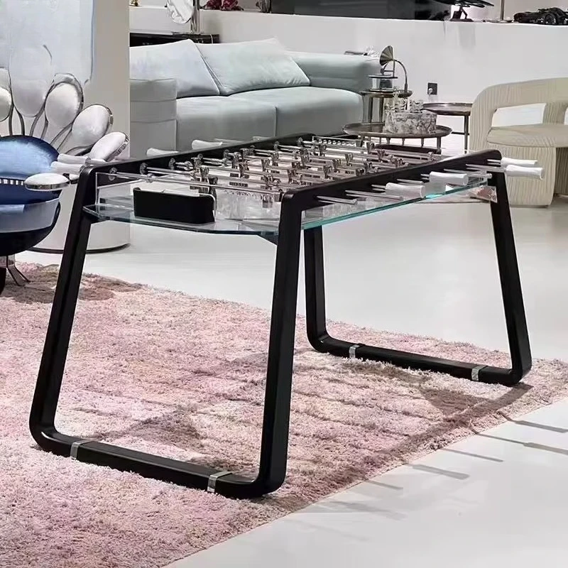 High-end Light Luxury Glass Football Table Indoor Home Entertainment Retractable Design Standard Football Table