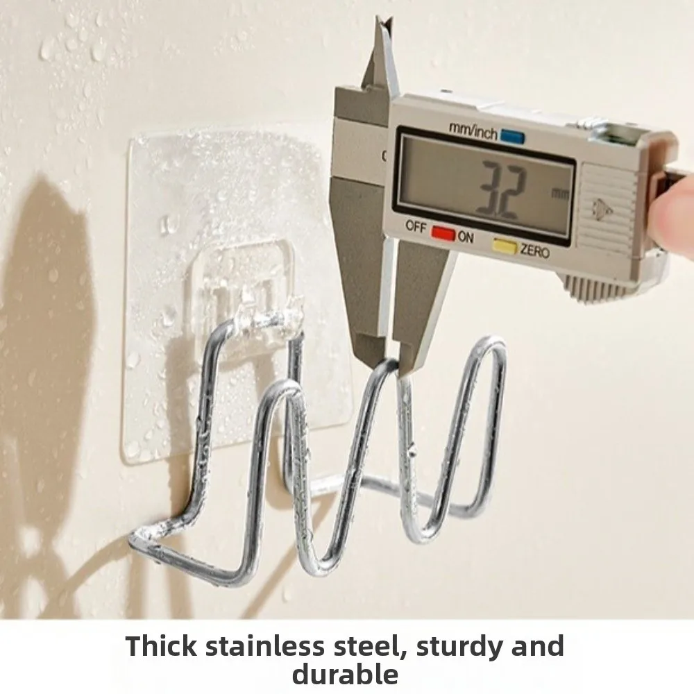 Stainless Steel Sponge Holder Wall Mounted Self Adhesive Wall Mounted Sponge Rack Ventilated Drainage Space Saving