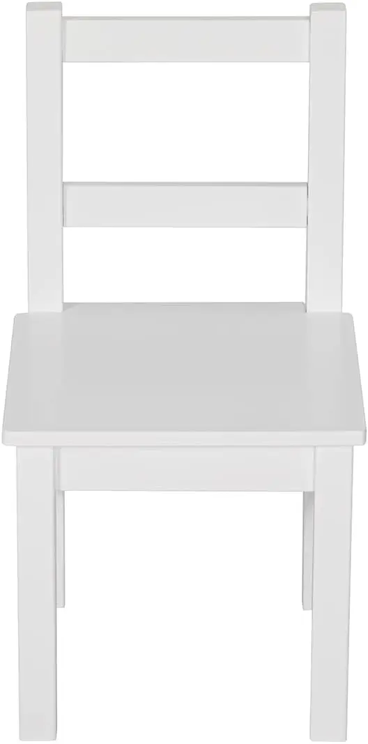 어린이용 나무 의자 2개 세트, 흰색, 놀이방 또는 활동용, 3-8세
