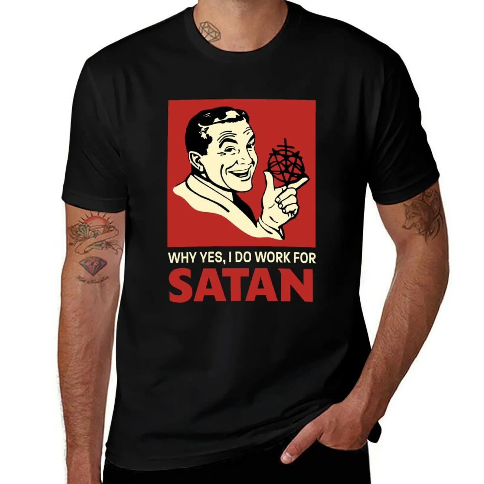 

I shirt 100% cotton brand shirt man graphic Satan Yes t cotton For for luxury man Work Do t men Why shirts t funny T-Shirt