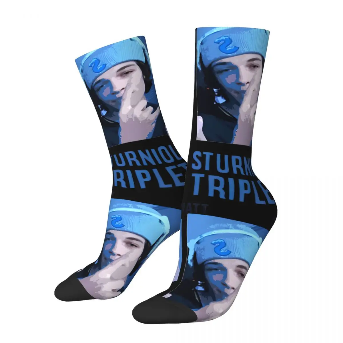 Hip Hop Retro Sturniolo Triplets Vintage Crazy Men's compression Socks Unisex Sturniolo Harajuku Pattern Printed Funny Novelty