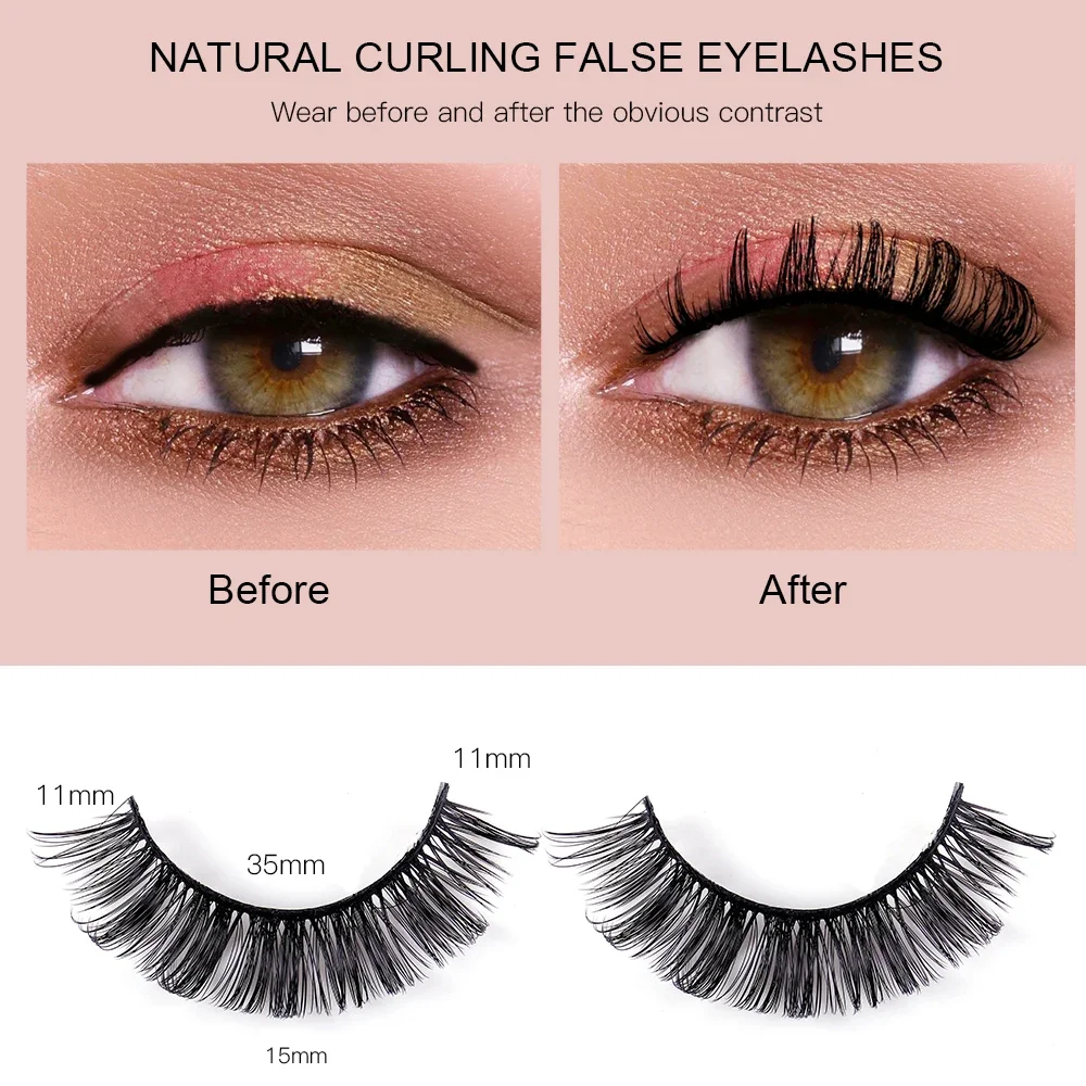 Russian Strip Lashes 4 paia 3D ciglia finte ciglia di visone soffici ciglia russe D Curl ciglia finte trucco ciglia