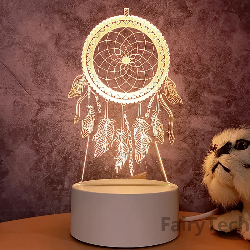 Cute 3D Night Lamp Desktop Night Light Boys and Girls Holiday Valentine\'s Day Gift Wedding Decorative Bedroom Bedside Table Lamp