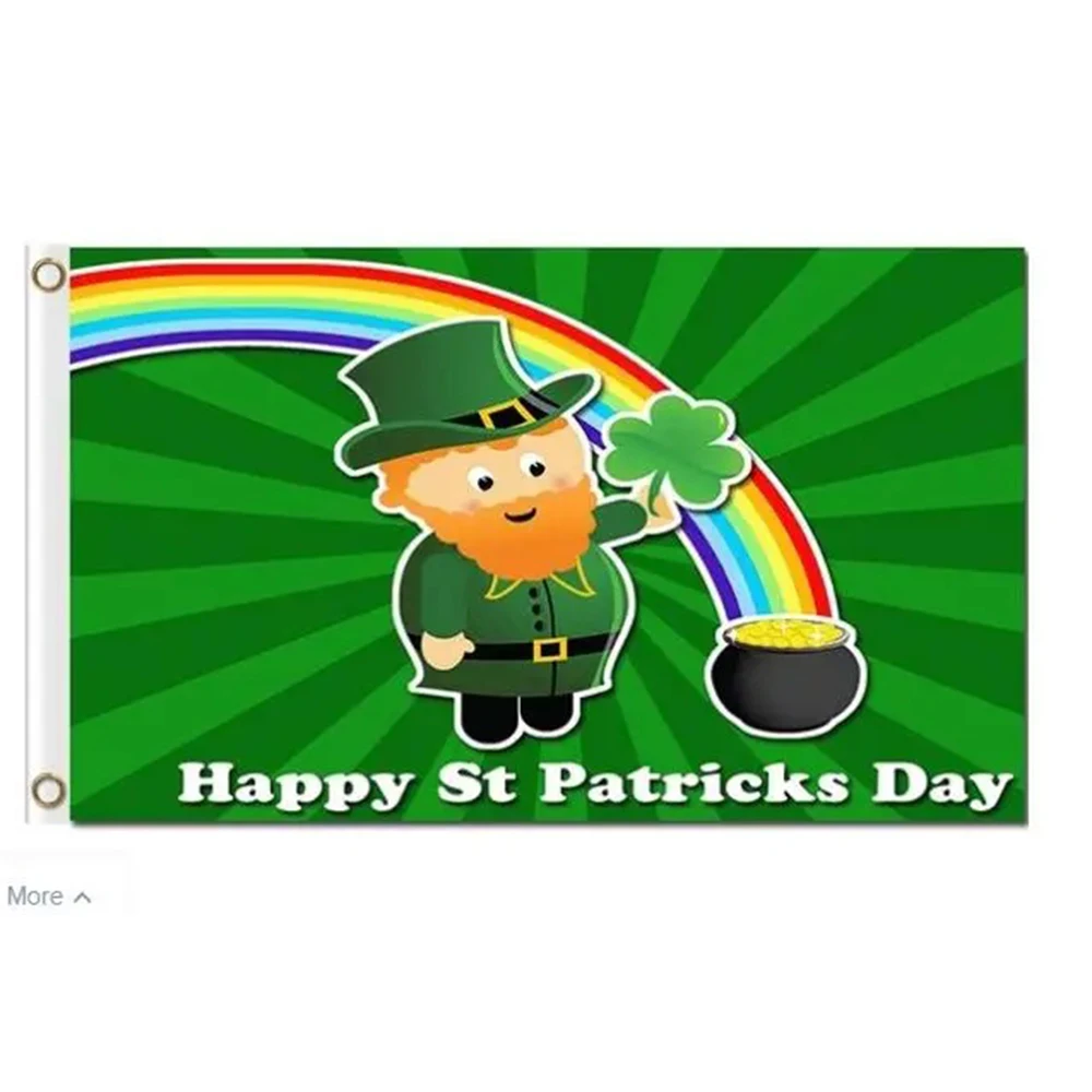 2x3ft 150x90cm Happy St. Patricks Day Flag 3X5FT CUSTOM GIFT BANNER