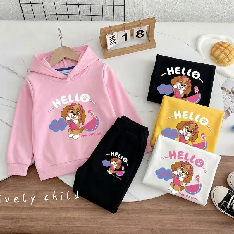 2026 Spring Autumn Children's Clothing Set Boys Thin Sweatshirt and Sweatpant Two Piece Suit PAW Patrol Kids Tracksuit Sweatsuit