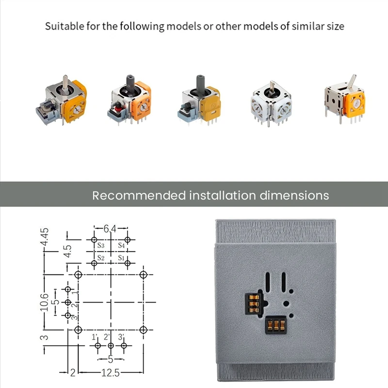 For PS5 PS4 Switch  13Mm Hall Joystick Test Equipment Effect And Carbon Film Universal Improve Replace Efficiency