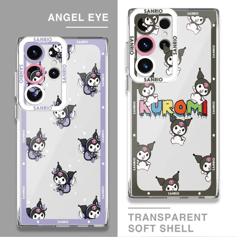 Hello Kitty My Melody Kuromi Clear Case For Samsung Galaxy S24 S23 S22 S21 Ultra S20 FE S10 Note 20 10 Plus Coque Fundas