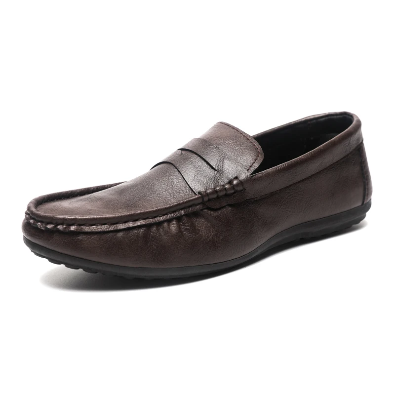 Fashion Business Mens Handmade Leather Casual Commute Driving Slip-on Shoes Luxury Soft Sole Comfy Moccasins Loafers Shoes Men