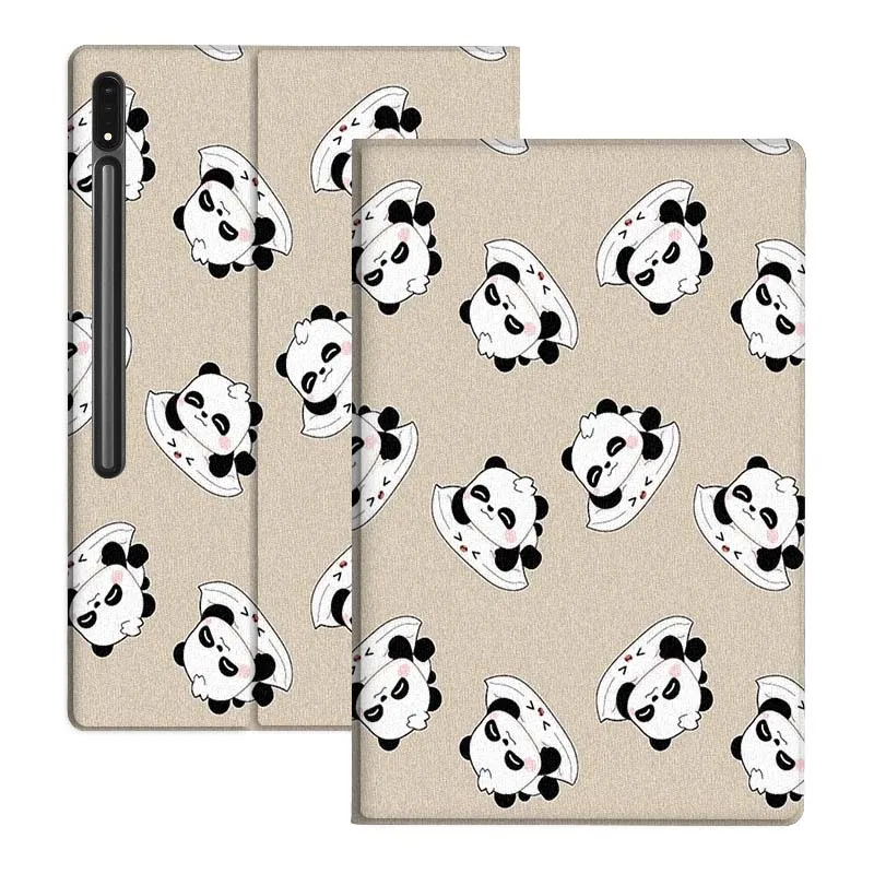 Cartoon Panda Bamboo Cover Case For Samsung Galaxy Tab S7 S8 S9 S10 S11 A7 A8 A9 A11 FE Lite Plus Soft Tablet Case 4