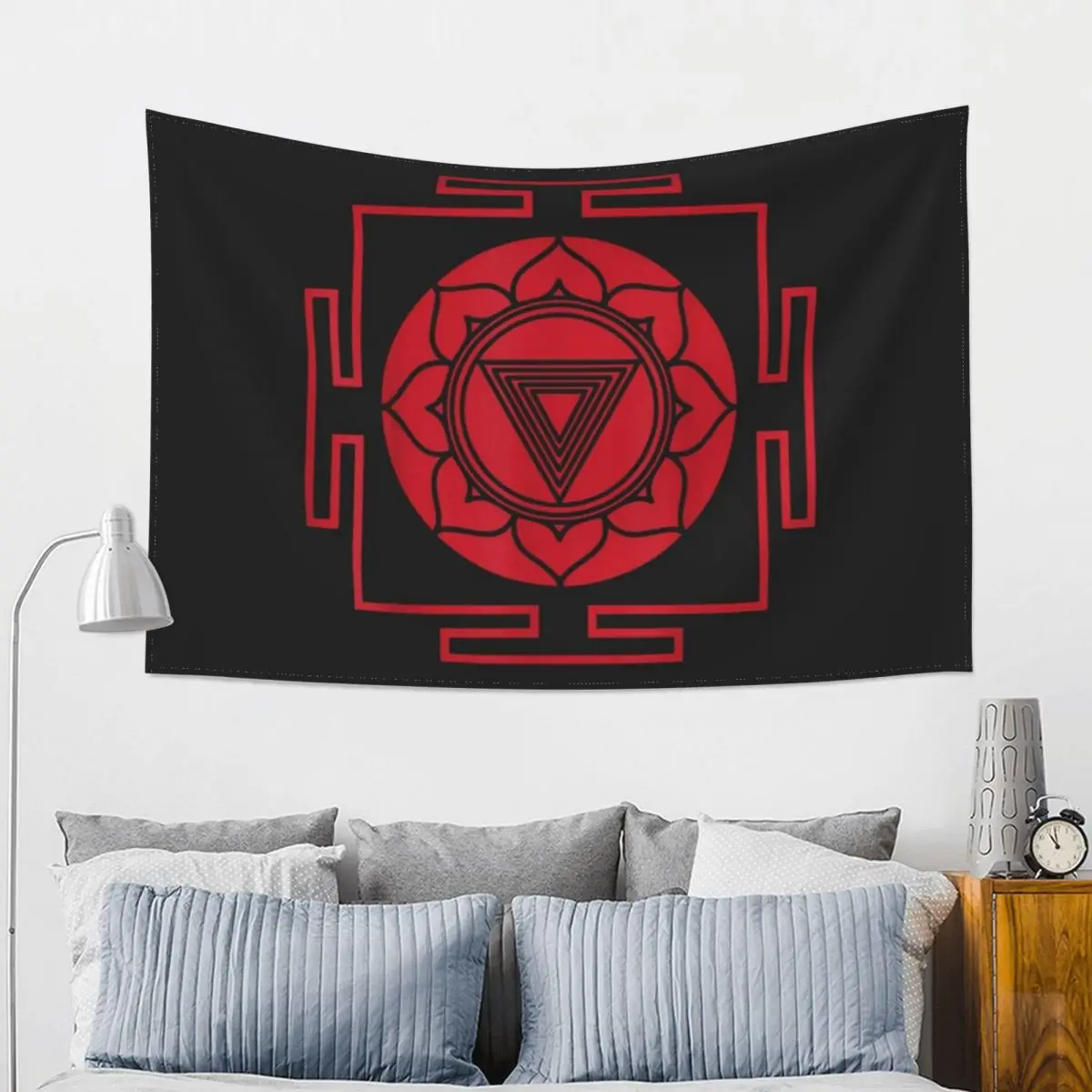 

Kali Yantra Meditation Tapestry Outdoor Decoration Decoration Wall Decoration For Bedroom Wall Items Tapestry