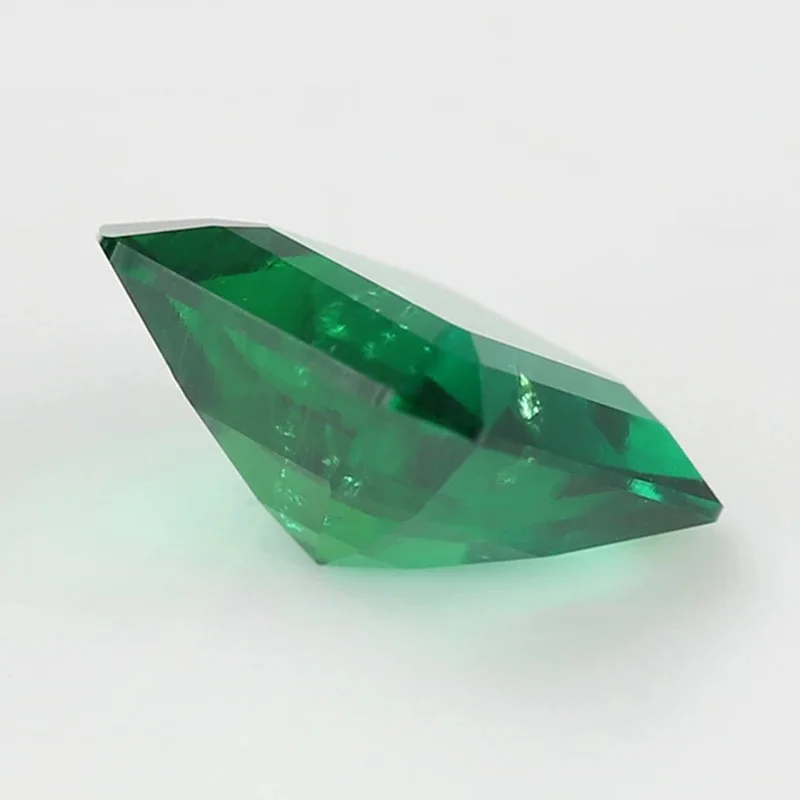 أعلى مختبر نمت كولومبيا الزمرد Asscher قطع اليد قطع الزمرد الحراري المائي DIY بها بنفسك صنع المجوهرات تحديد شهادة AGL #2